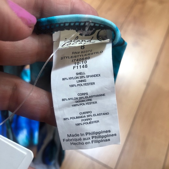 New with Tags Island Escape Womens  Swimsuit Tiki Pant bottoms in size 8. - Picture 5 of 5